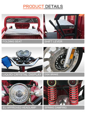 Трицикла груза Jinpeng QL150e сила электрического сильная для обрабатывать землю работа