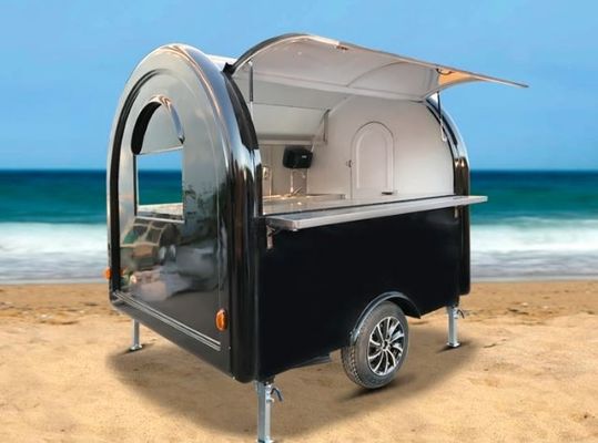 Фабрика гамбургеров на открытом воздухе Мобильный трейлер быстрого питания с кухней из нержавеющей стали