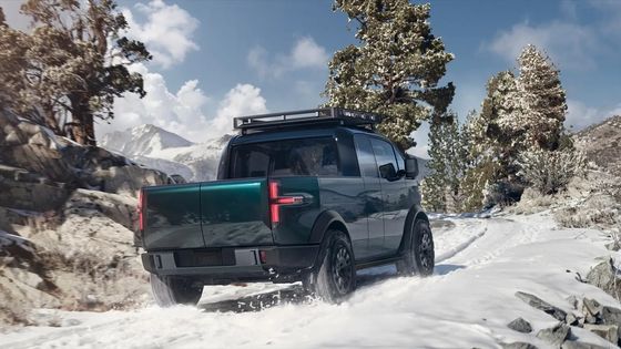 Специально построенный пикап Trcuk Canoo с 8-футовой кроватью с большим хранилищем внутри